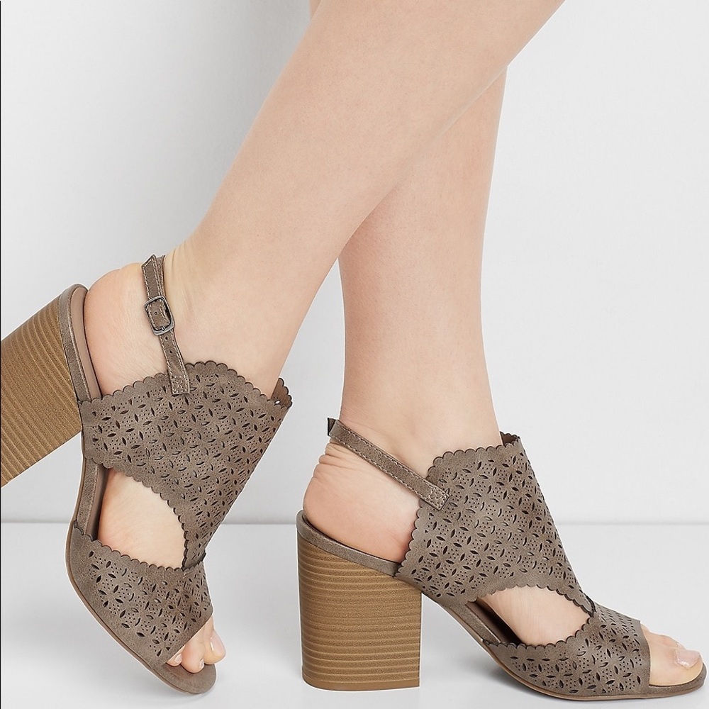 Emilia Perforated Block Heels